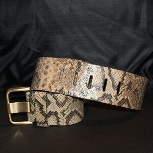 Banana Republic Genuine Leather Snakeskin Print BELT Italian